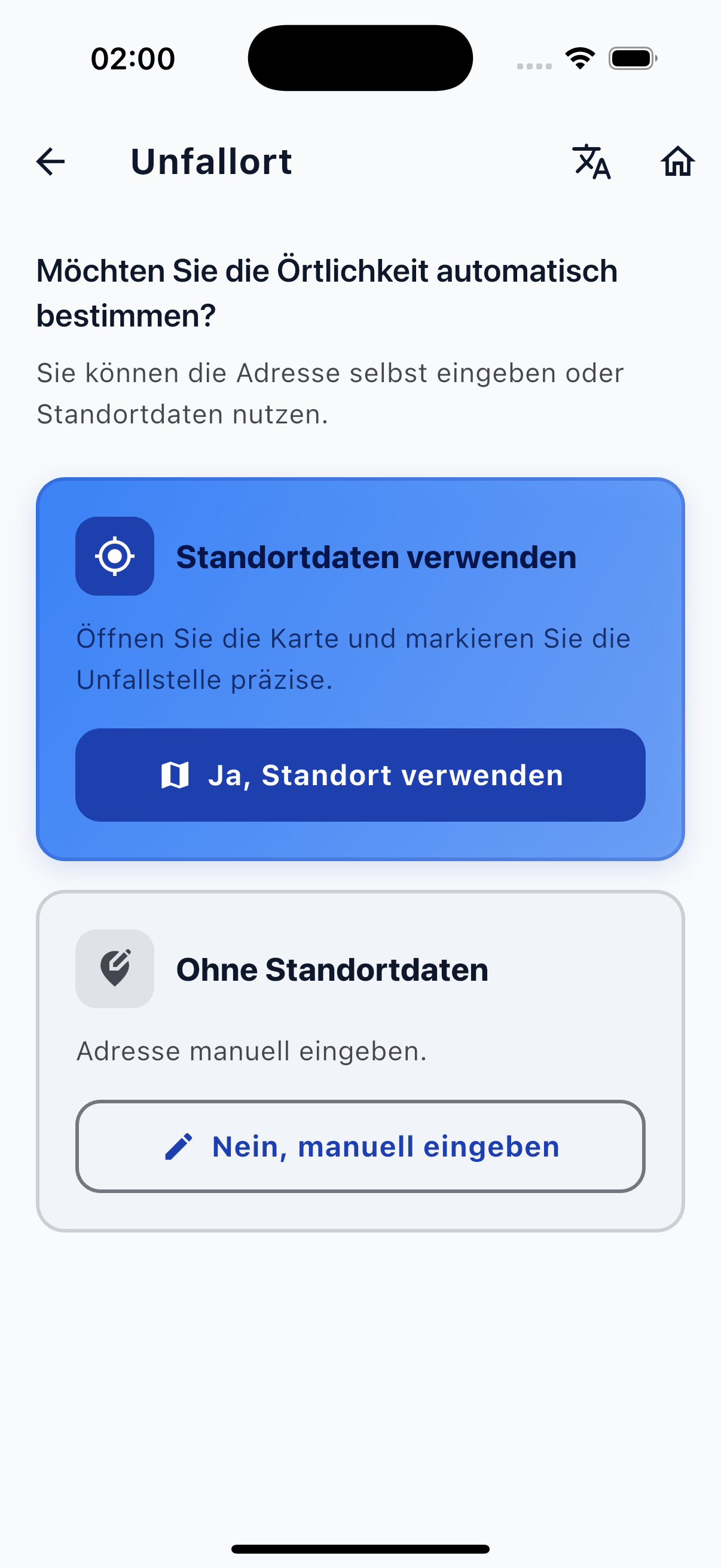 KlarSchiff App Screenshot - Hinweise